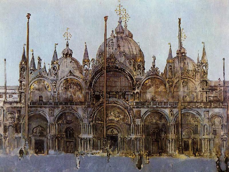Walter Sickert St Mark's Cathedral, Venice Spain oil painting art